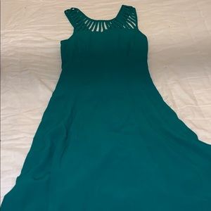 Teal midi dress